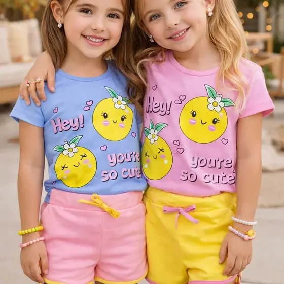 Conjunto Infantil Menina Infantil e Juvenil do 2 ao 12 anos | Conjunto Menina Confortável