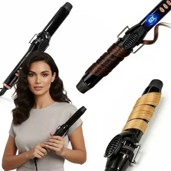Curling Iron 32mm Professional Bivolt Curling Iron Natural Curl Cerâmica Anti-Frizz Cachos Duradouros
