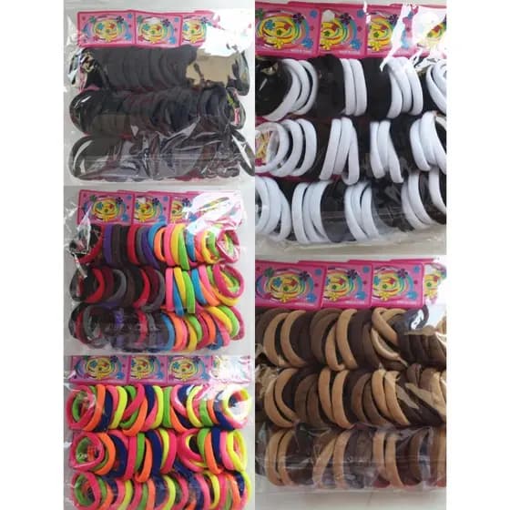 kit72 Unidades Elastico de Cabelo Xuxinha Rabico para cabelo