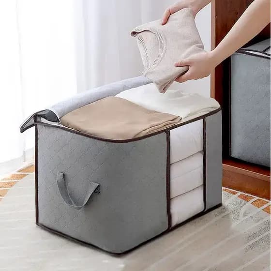 Caixa Saco Organizador Cobertor Casaco Guarda Roupa Ecológico Anti-Poeira Multiuso Home Organizers Wardrobe Organizers