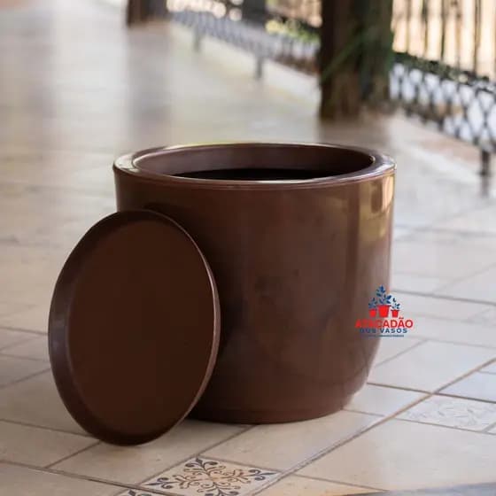 🌱 Vaso de Planta com Prato – Resistente e Leve, ideal para salas, escritórios - BOJO 1 POLIDO
