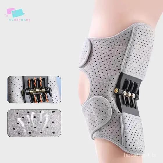 Abongbanghn 1pc Poderosa Molas De Rebote Joelho Assistivo Antiderrapante Respirável Impulsionador Ajustável Mola Estabil