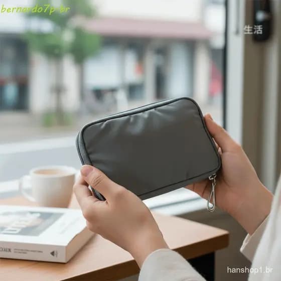 Bolsa para Passaporte BNARDO, Carteira de Viagem em Nylon de Cor Sólida, Suporte Portátil RQCP