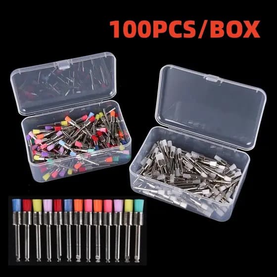 Kit 100 Escovas De Nylon Para Polimento Rotativo Acabamento Limpeza Detalhada Multiuso