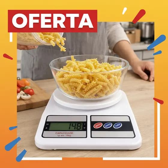 ✅ Balança Digital Cozinha 10kg Alta Precisão Profissional Dieta Fitness Confeitaria com Função Tara