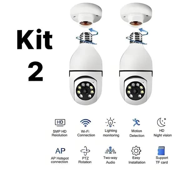 4 câmeras De Câmera De Segurança Infravermelha À Prova D'água Com 360 ° LED Externa Sem Fio , Wi-Fi 2.4G