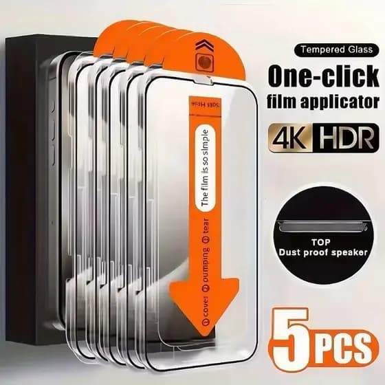 1-5 Pçs Fácil De Instalar 9H HD Protetores De Tela Para IPhone X XR 11 13 14 15 16 12 Pro Xs Max Kit Anti-Espião 9H Film