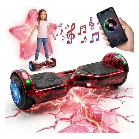 🔥Estrutura de liga de alumínio🔥Skate Que Anda Sozinho Hoverboard Com Bluetooth 6.5