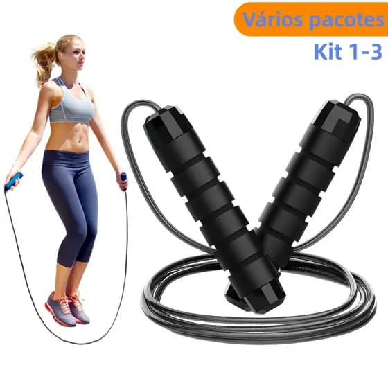 Corda De Pular Profissional Ajustavel Crossfit Malhar Saúde Corda de Pular Rolamento Funcional 3M