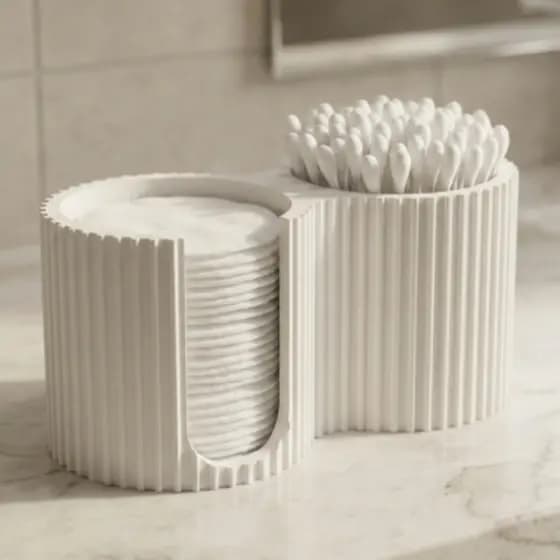 Porta Cotonetes E Algodão | Design Moderno | Prático e Elegante