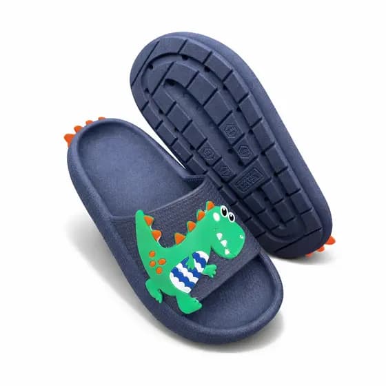 Chinelo Slide Nuvem Infantil Masculino Dino Confortável Leve