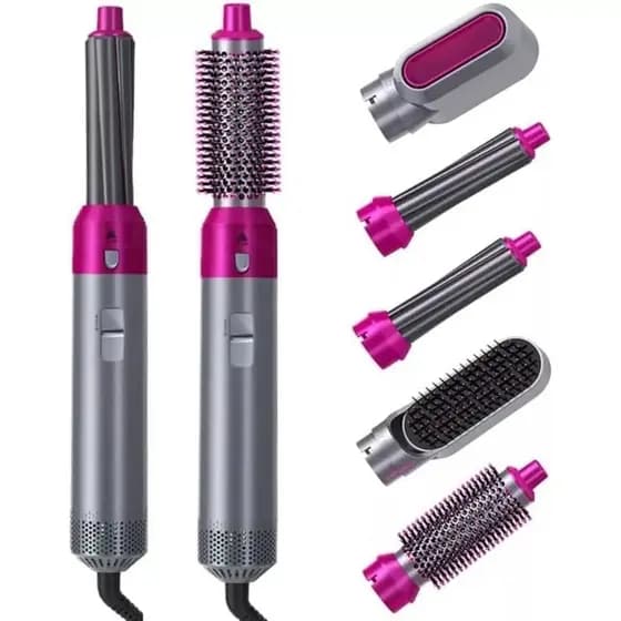 Escova Modeladora 5 em 1 Secadora Chapinha Modelador de Cachos Escova Elétrica