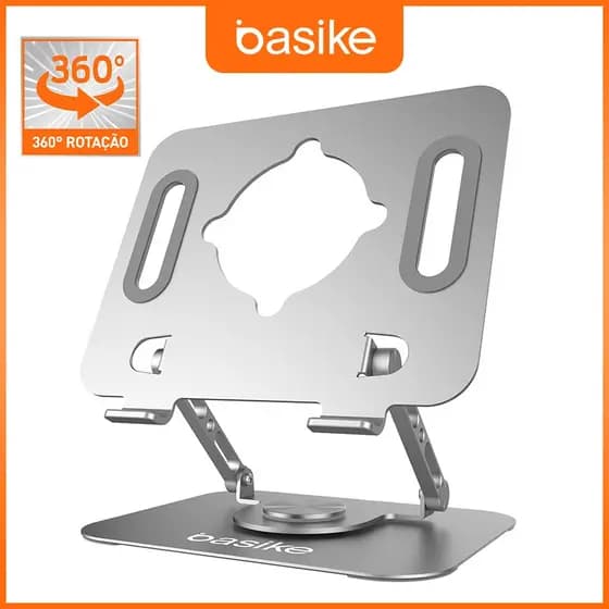 Basike Suporte notebook de Metal Ajustável Para Notebook 10 Ate 17" Giratória de 360°