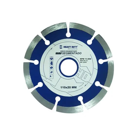 Disco de Corte Diamantado 110X20 Segmentado - Heavy Duty