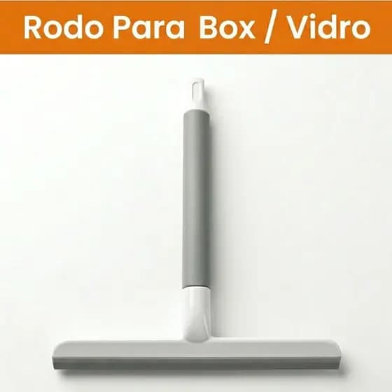 Rodo Box Banheiro Vidro Rodinho Silicone Limpa Janelas Espelhos E Pia Multiuso Premium Não Risca