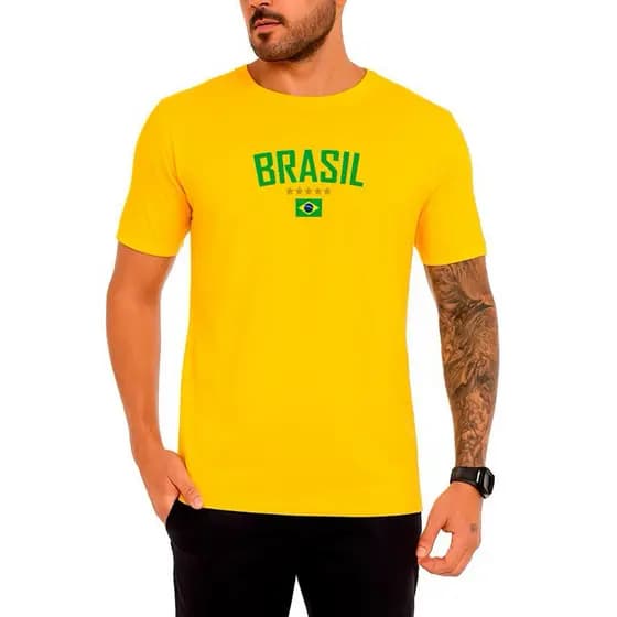 Camiseta Brasil Torcida Seleção RUMO ao HEXA Copa 2026 Alta Qualidade Envio Imediato Mood Vest