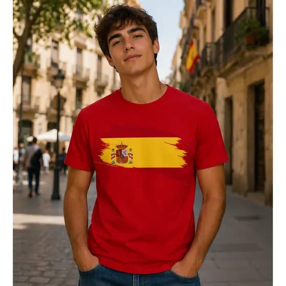 Camiseta Camisa Espanha Bandeira Europa Copa do Mundo 2026 Envio Imediato Mood.Vest