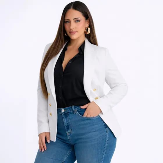 Blazer Feminino Longo Sobretudo Alfaiataria Social Plus Size Blazer PLus Size Blazer Longo
