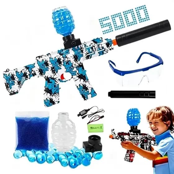Arma Elétrica Lança Bolinhas De Gel Com Bolinhas blaster Arminha de Gel 5000 Bolinhas