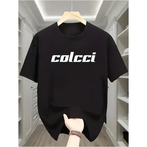 Camiseta Masculina Letras Clássica Versátil Confortável Moderna Estilosa Todas Estações