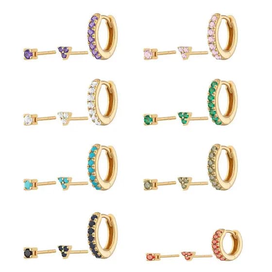 Brincos combinados três em um, brincos da moda, combinados, femininos