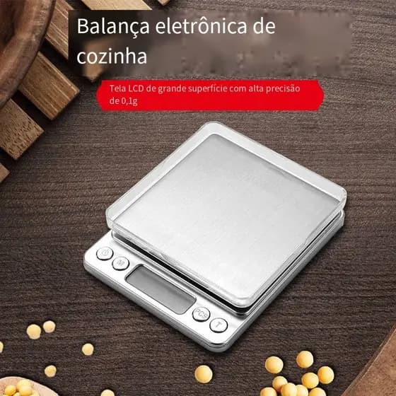 Nova Balança Digital de Cozinha com Bateria, Balança para Assar com Display LCD, Mede até 1kg para Pesagem de Ingredient