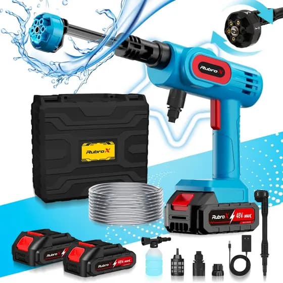 RubroX 6 Em 1 Motor Sem Escova 300W 48VF Lavadora de Alta Pressão Portátil Tensão Bivolt