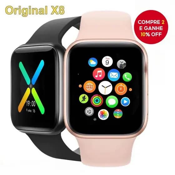 Smartwatch X8 Original – Relógio Inteligente Unissex com Funções Fitness