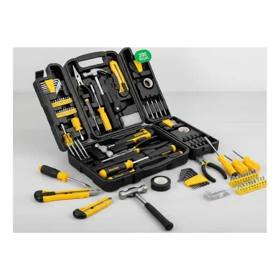 Kit Ferramentas 200 Peças Maleta Completa Casa Reparos Profissional