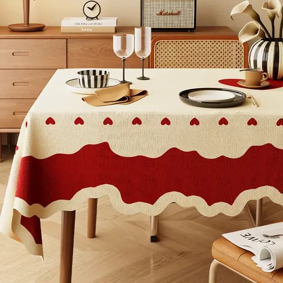 Toalha de mesa de casamento à prova d'água, Anti-escaldante, descartável, noivado, casamento, vermelho, festivo, toalha
