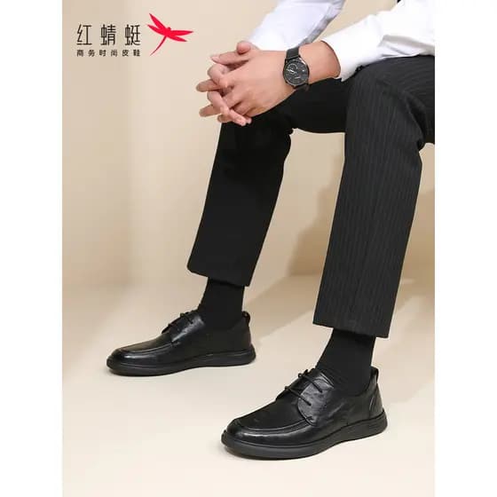 Sapatos masculinos libélula vermelha primavera novo estilo sapatos masculinos planos de negócios formais sapatos de cour