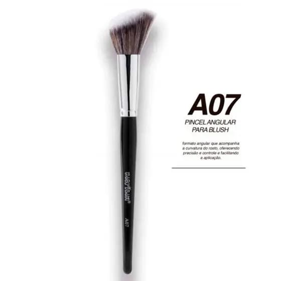 Pincel Chanfrado A07 Macrilan Profissional para Blush e Contorno Alta Precisão Linha Max