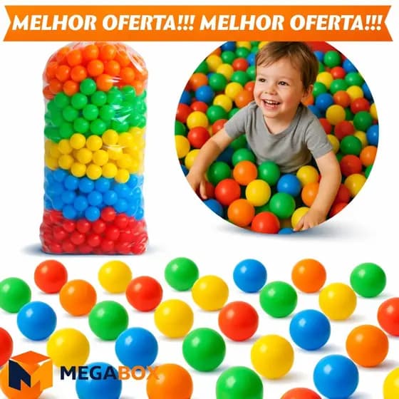 Saco 100 Bolinhas Coloridas Piscina Infantil Bola de Brinquedo Não Amassam Resistente