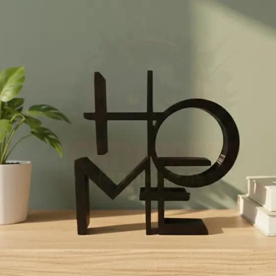 Escultura Decorativa Home Premium Decoração Moderna Para Sala Rack e Prateleiras (15x15cm) Presente Casa Nova