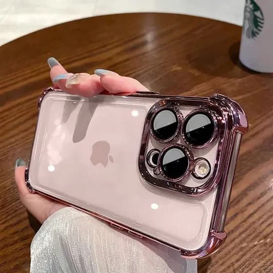 Capa Capinha Cristal Puro Que Não Amarela Para iPhone 16 13 14 11 15 Plus 12 17 Pro Max Anti-Queda Transparent Caso