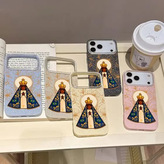 Capinha Glitter Para Samsung A17 A07 A06 A15 A16 A14 A13 A32 A56 A36 A55 A54 A23 S26 Aparecida de Luxo Capa