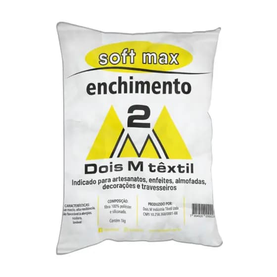 Fibra Enchimento Siliconada Macio ideal Almofadas Travesseiros Bonecas Resistente Softmax 1kgPremium