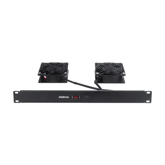Kit Ventilação Para Racks Intelbras KVR 2V 2 Ventiladores 2 Coolers Bivolt Rack Padrão 19" Sistema de Ventilação