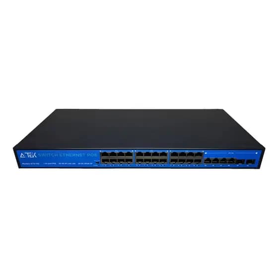 Switch Poe 24 Portas 10/100/1000mbps + 4 Uplink + 2 Sfp