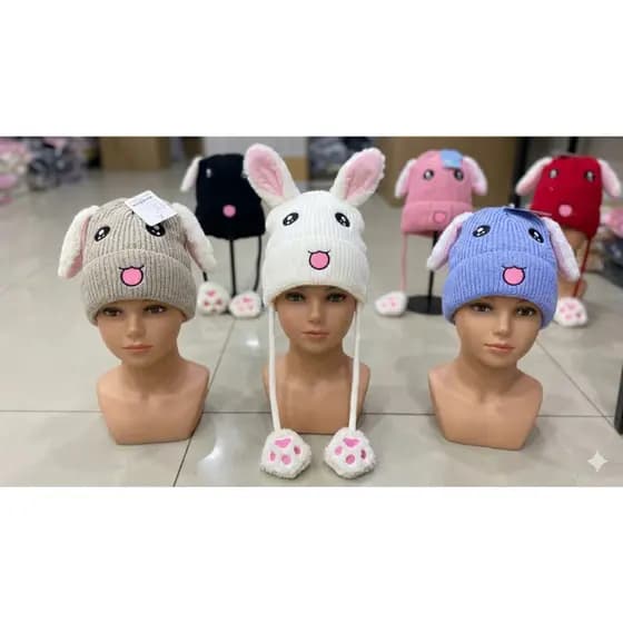 Gorro Touca Infantil Cachorrinho - Orelhas que Mexem e Movimento Interativo