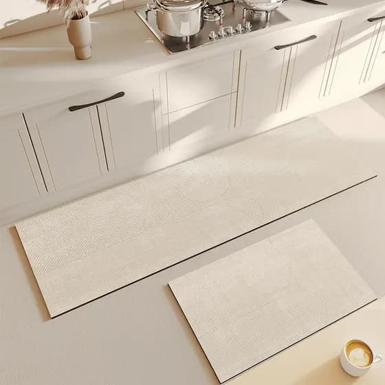 Tapete de cozinha estilo wabi-sabi japonês, tapete de diatomita, tapete de que absorve água e seca rapida