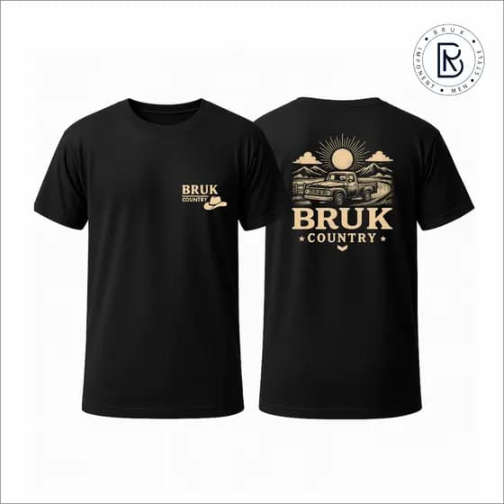 Camiseta Country Masculina 100% Algodão Estampada Interior Rodeio e Fazenda