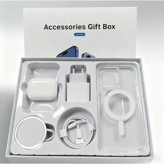kit 5 Em 1 De Cinco Peças MagSafe/Caixa Telefônica/Cabo De Dados/AirPods 16/13 14 12 pro