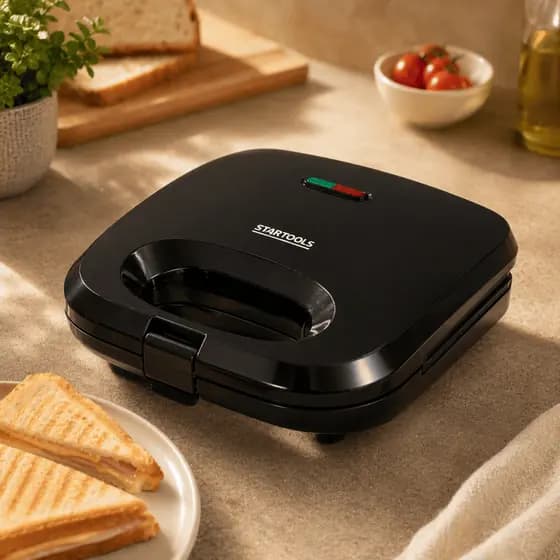 Sanduicheira Grill Elétrica 2 em 1 Antiaderente 750W Prensa Dupla 127V/220V