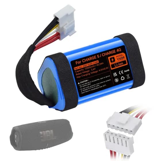 Bat-eria Compatível Charge 5 Charge 4q Modelo Gsp-1s3p-ch40 3.6V 12000mAh Caixa de Som Portatil