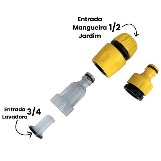 Engate 3/4 Com Filtro Compatível Com Lavadora Alta Pressão
