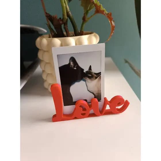 Porta Foto Love Decorativo Dia dos Namorados Polaroid Porta-Retrato 3D