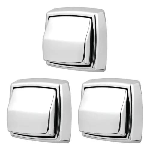 Kit 3 Acabamento Para Válvula De Descarga Cromado Deca Hydra