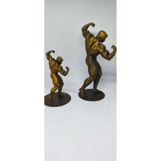Decoração-Troféu academia, Estatueta de Academia, Musculação Fitness, Charms Fitness Gym
