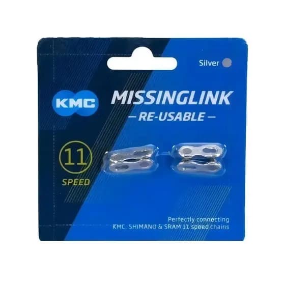 Emenda Corrente 11v Power Missing Link Bike Kmc 2 Unidades